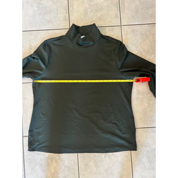 Per Se Womens Stretch Mock Neck Long Sleeved Nylon Turtleneck Green Size XXL - Picture 5 of 6